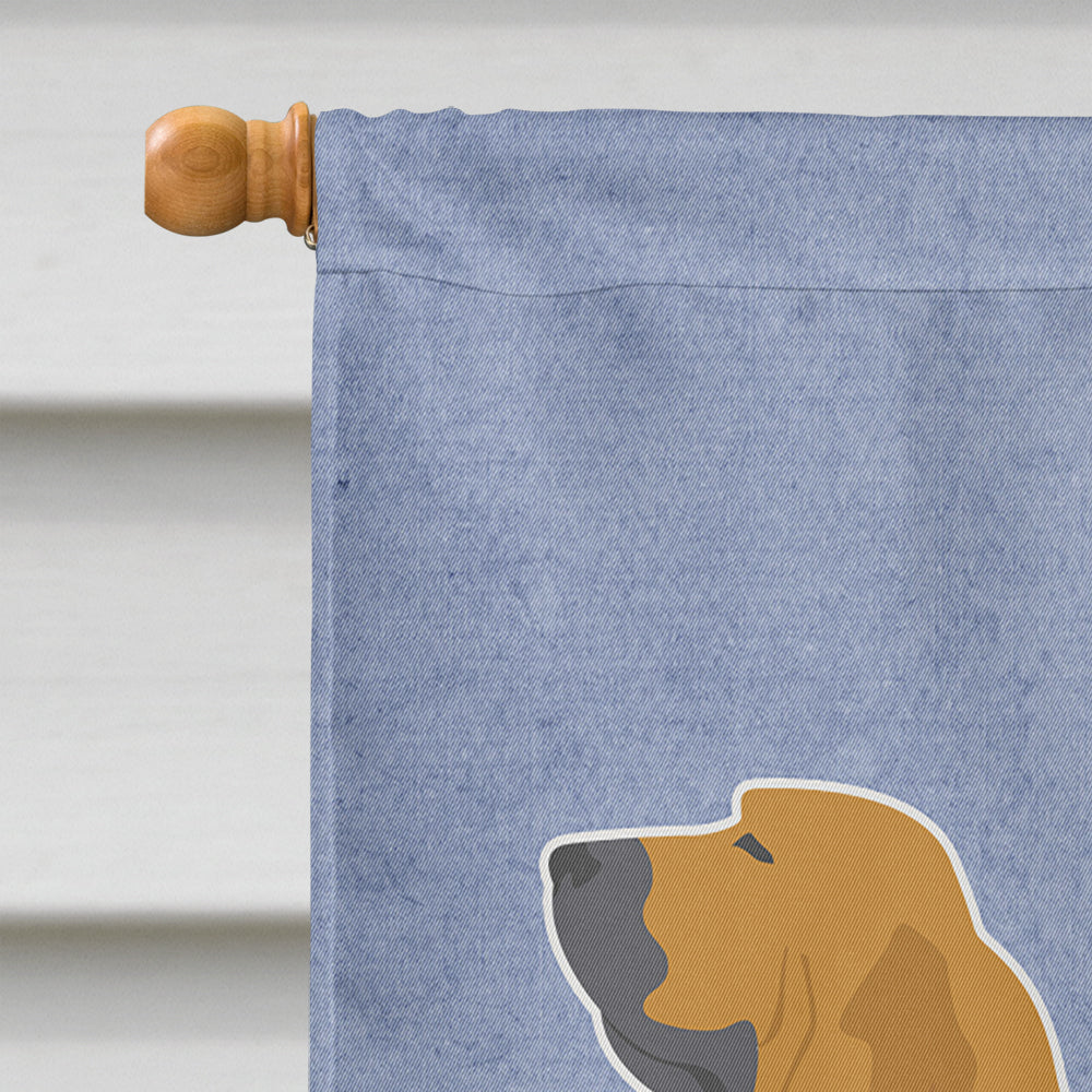 Bloodhound Welcome House Flag 28x40 Porch Sleeve Pole Decorative Outside Yard Banner Artwork Wall Hanging, Polyester