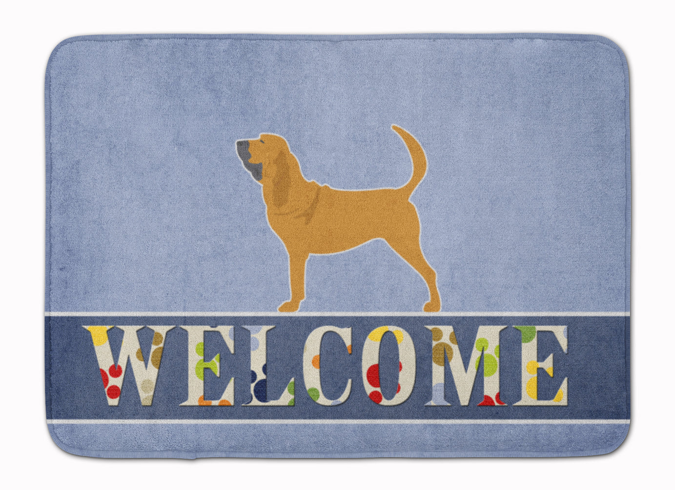 Bloodhound Welcome Memory Foam Kitchen Mat Machine Washable Anti-Fatigue Cushion Comfort Bath or Kitchen Rug