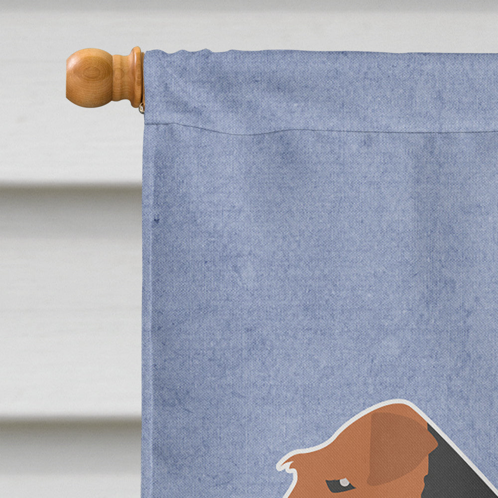 Welsh Terrier Welcome House Flag 28x40 Porch Sleeve Pole Decorative Outside Yard Banner Artwork Wall Hanging, Polyester