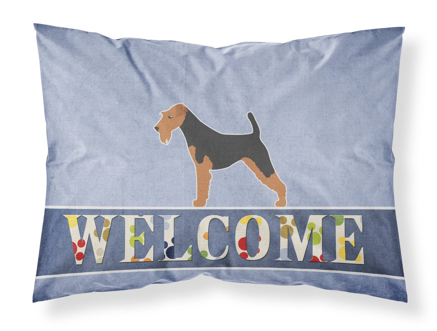 Welsh Terrier Welcome Standard Pillowcase Lightweight Super Soft Easy Care Decorative Artwork Pillowcase, Standard