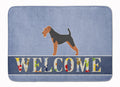 Welsh Terrier Welcome Memory Foam Kitchen Mat Machine Washable Anti-Fatigue Cushion Comfort Bath or Kitchen Rug