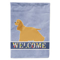 Cocker Spaniel Welcome House Flag 28x40 Porch Sleeve Pole Decorative Outside Yard Banner Artwork Wall Hanging, Polyester