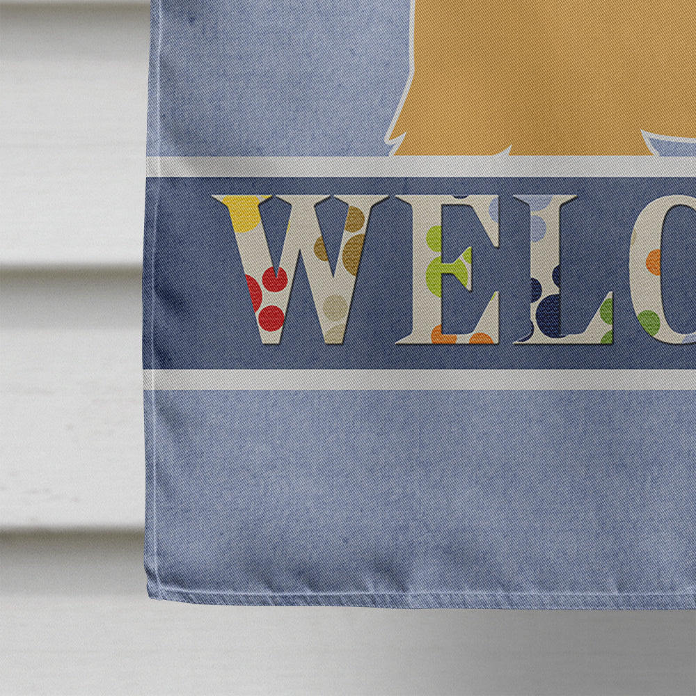 Cocker Spaniel Welcome House Flag 28x40 Porch Sleeve Pole Decorative Outside Yard Banner Artwork Wall Hanging, Polyester