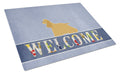 Cocker Spaniel Welcome Cutting Board Tempered Glass Kitchen Cutting Surface, Heat Resistant Chopping, Non-Slip Feet, Food Prep & Serving