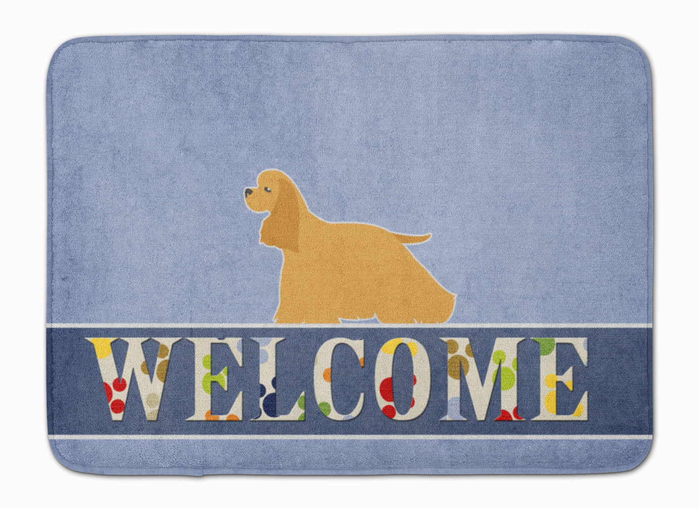 Cocker Spaniel Welcome Memory Foam Kitchen Mat Machine Washable Anti-Fatigue Cushion Comfort Bath or Kitchen Rug