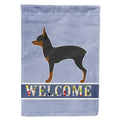 Toy Fox Terrier Welcome House Flag 28x40 Porch Sleeve Pole Decorative Outside Yard Banner Artwork Wall Hanging, Polyester