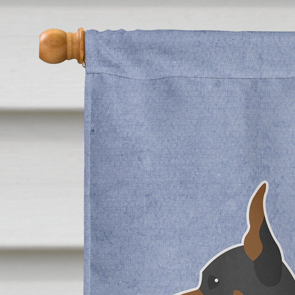 Toy Fox Terrier Welcome House Flag 28x40 Porch Sleeve Pole Decorative Outside Yard Banner Artwork Wall Hanging, Polyester