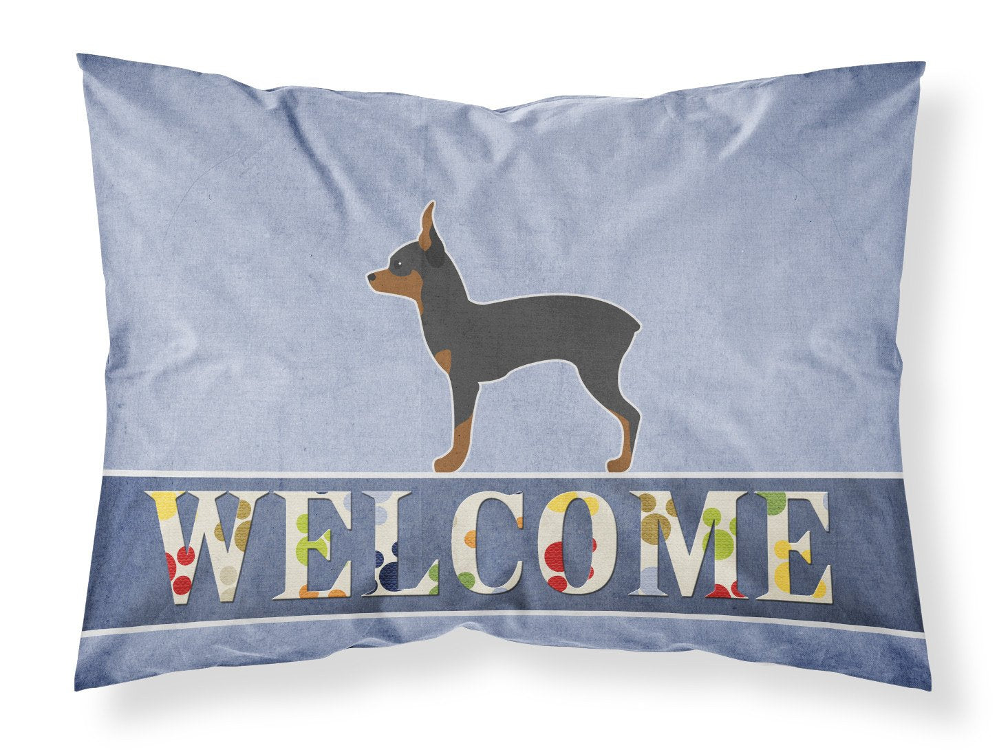 Toy Fox Terrier Welcome Standard Pillowcase Lightweight Super Soft Easy Care Decorative Artwork Pillowcase, Standard