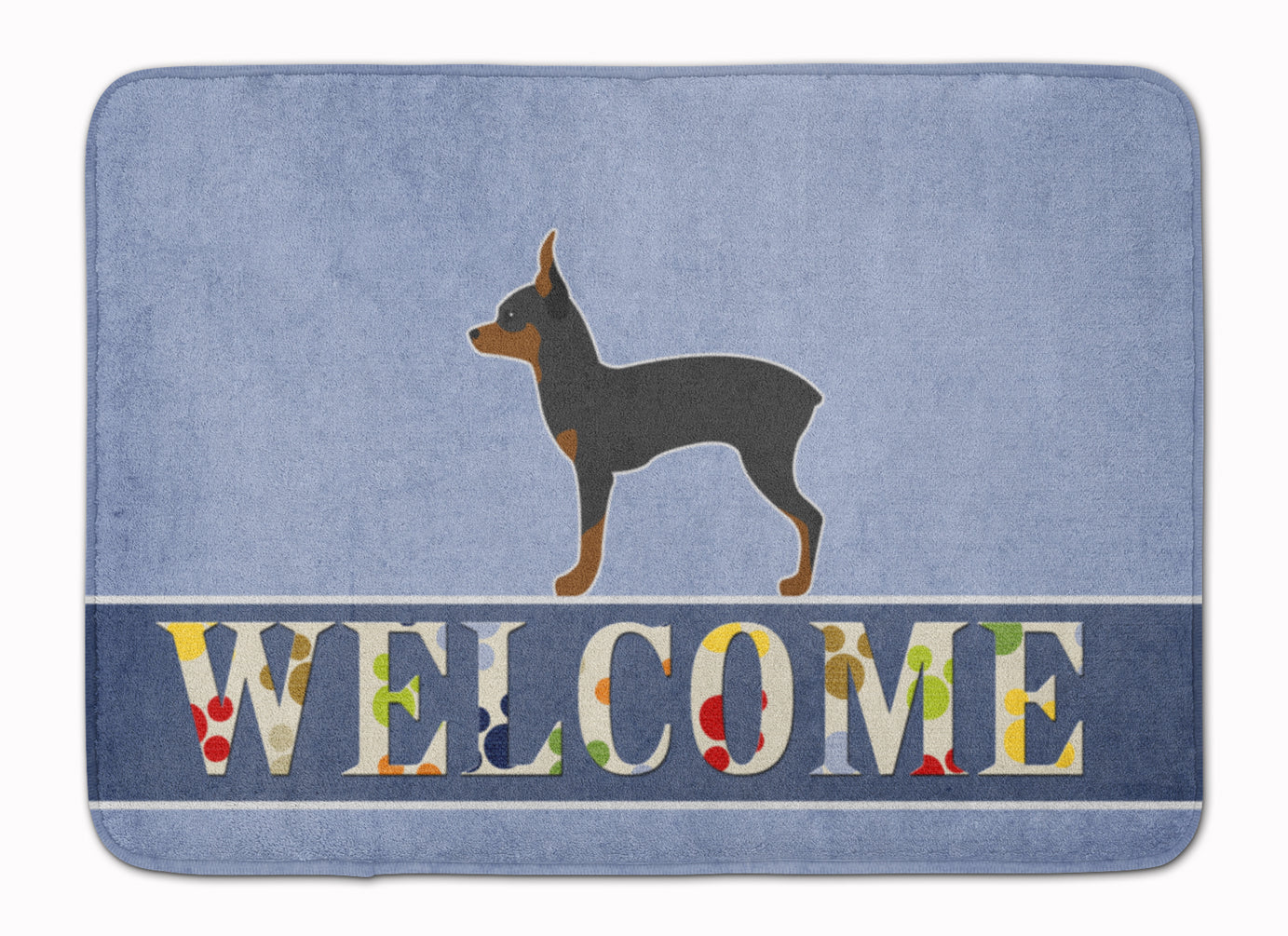 Toy Fox Terrier Welcome Memory Foam Kitchen Mat Machine Washable Anti-Fatigue Cushion Comfort Bath or Kitchen Rug