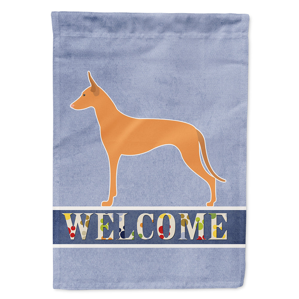 Pharaoh Hound Welcome House Flag 28x40 Porch Sleeve Pole Decorative Outside Yard Banner Artwork Wall Hanging, Polyester