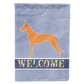 Pharaoh Hound Welcome House Flag 28x40 Porch Sleeve Pole Decorative Outside Yard Banner Artwork Wall Hanging, Polyester