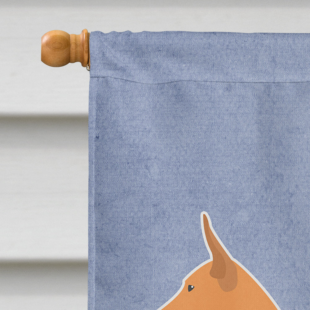 Pharaoh Hound Welcome House Flag 28x40 Porch Sleeve Pole Decorative Outside Yard Banner Artwork Wall Hanging, Polyester