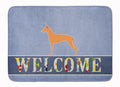 Pharaoh Hound Welcome Memory Foam Kitchen Mat Machine Washable Anti-Fatigue Cushion Comfort Bath or Kitchen Rug