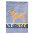 Border Terrier Welcome House Flag 28x40 Porch Sleeve Pole Decorative Outside Yard Banner Artwork Wall Hanging, Polyester