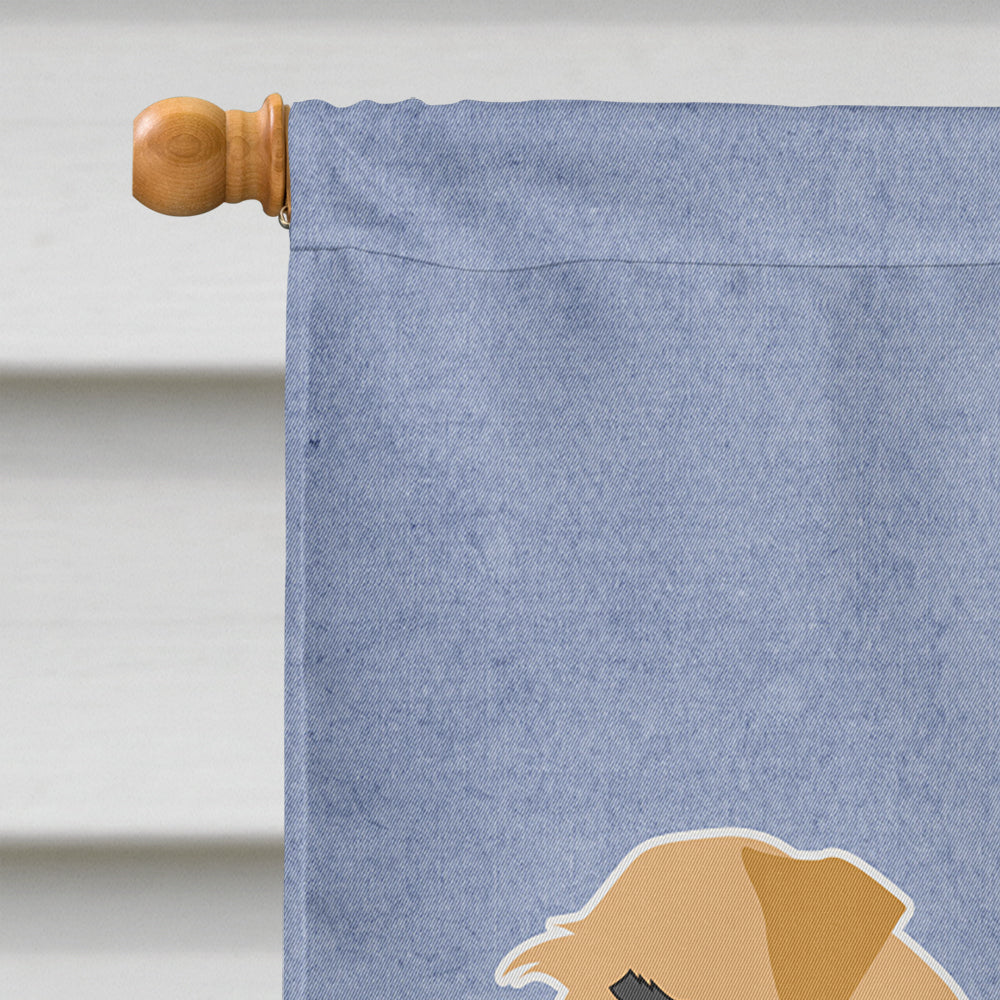 Border Terrier Welcome House Flag 28x40 Porch Sleeve Pole Decorative Outside Yard Banner Artwork Wall Hanging, Polyester