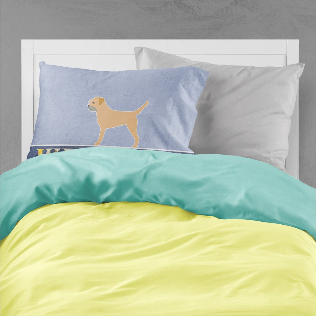 Border Terrier Welcome Standard Pillowcase Lightweight Super Soft Easy Care Decorative Artwork Pillowcase, Standard