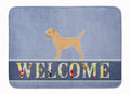 Border Terrier Welcome Memory Foam Kitchen Mat Machine Washable Anti-Fatigue Cushion Comfort Bath or Kitchen Rug