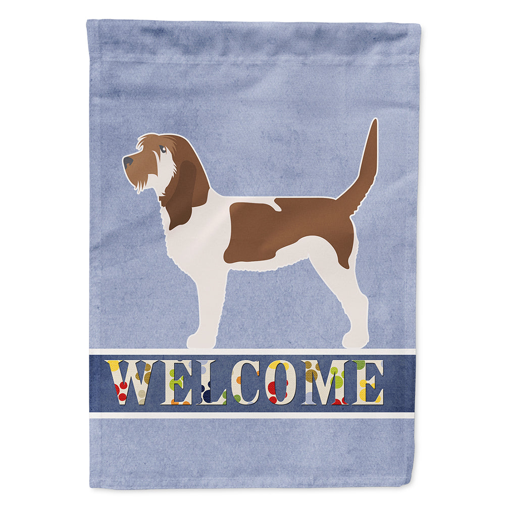 Grand Basset Griffon Vendeen Welcome House Flag 28x40 Porch Sleeve Pole Decorative Outside Yard Banner Artwork Wall Hanging, Polyester