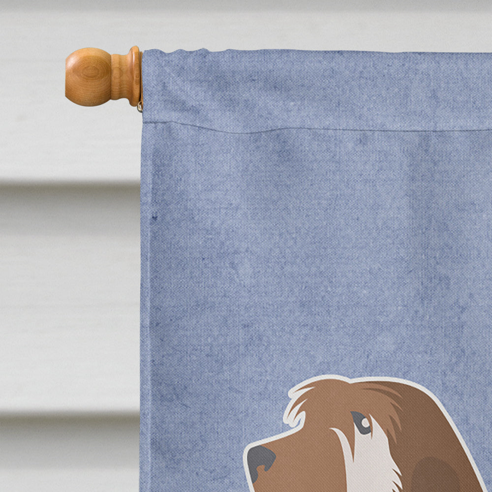 Grand Basset Griffon Vendeen Welcome House Flag 28x40 Porch Sleeve Pole Decorative Outside Yard Banner Artwork Wall Hanging, Polyester