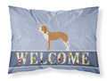 Spanish Hound Welcome Standard Pillowcase Lightweight Super Soft Easy Care Decorative Artwork Pillowcase, Standard