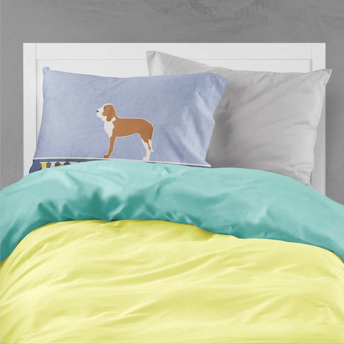 Spanish Hound Welcome Standard Pillowcase Lightweight Super Soft Easy Care Decorative Artwork Pillowcase, Standard