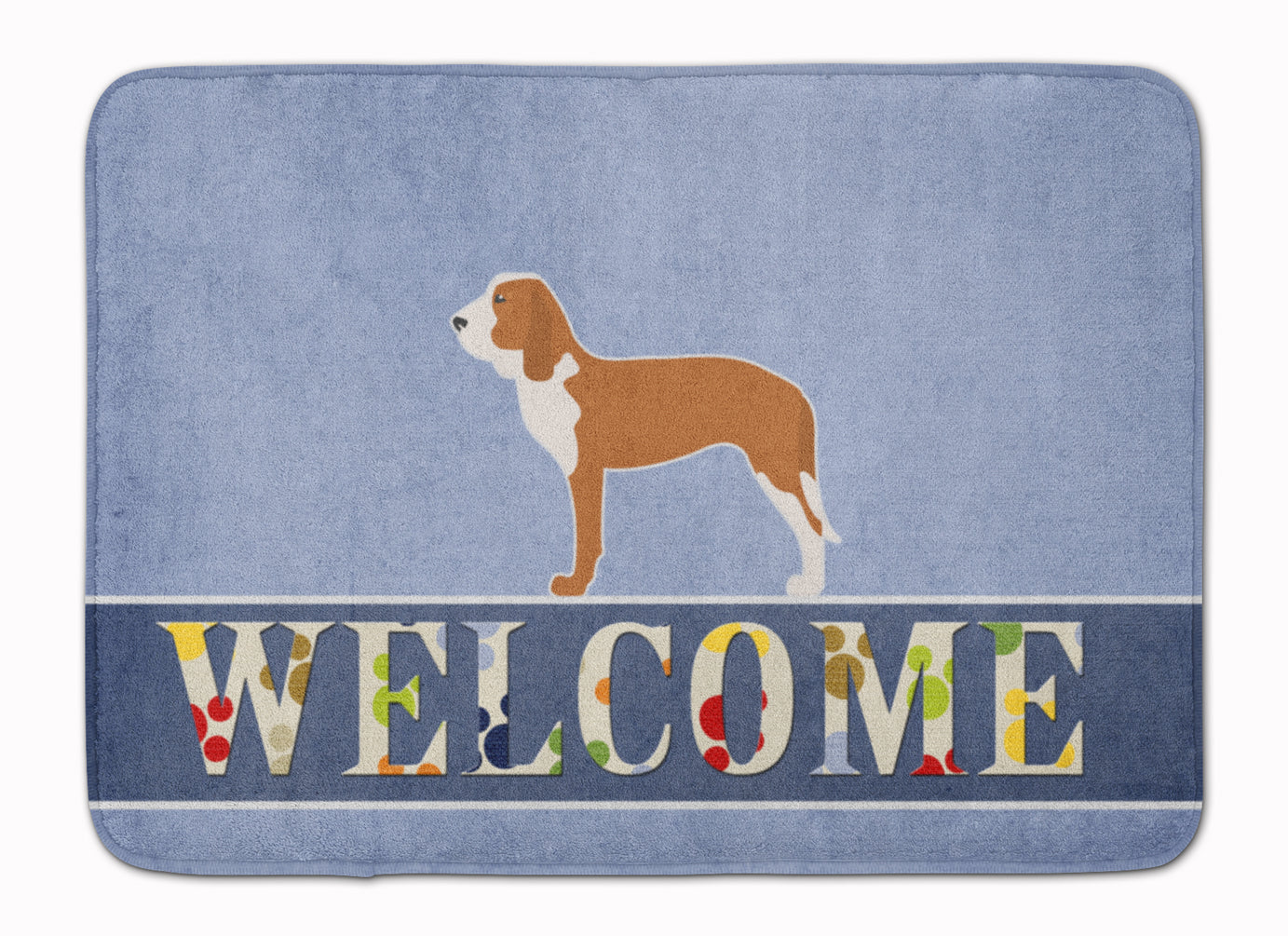 Spanish Hound Welcome Memory Foam Kitchen Mat Machine Washable Anti-Fatigue Cushion Comfort Bath or Kitchen Rug