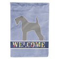 Kerry Blue Terrier Welcome House Flag 28x40 Porch Sleeve Pole Decorative Outside Yard Banner Artwork Wall Hanging, Polyester