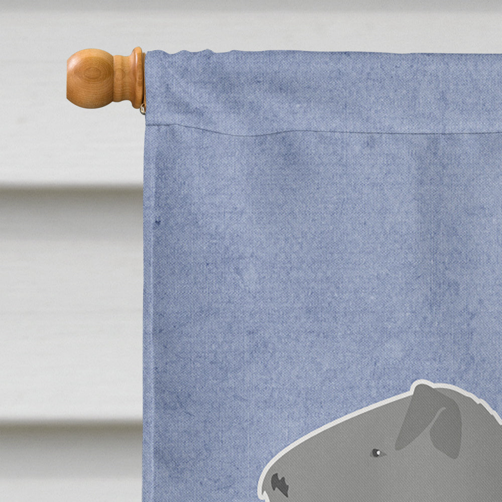 Kerry Blue Terrier Welcome House Flag 28x40 Porch Sleeve Pole Decorative Outside Yard Banner Artwork Wall Hanging, Polyester