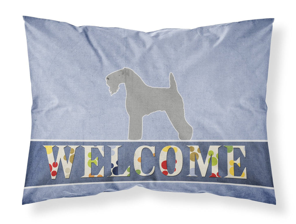 Kerry Blue Terrier Welcome Standard Pillowcase Lightweight Super Soft Easy Care Decorative Artwork Pillowcase, Standard