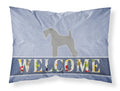 Kerry Blue Terrier Welcome Standard Pillowcase Lightweight Super Soft Easy Care Decorative Artwork Pillowcase, Standard