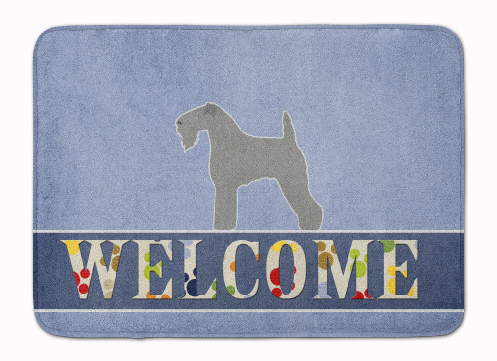 Kerry Blue Terrier Welcome Memory Foam Kitchen Mat Machine Washable Anti-Fatigue Cushion Comfort Bath or Kitchen Rug