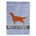 Irish Setter Welcome House Flag 28x40 Porch Sleeve Pole Decorative Outside Yard Banner Artwork Wall Hanging, Polyester