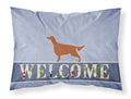 Irish Setter Welcome Standard Pillowcase Lightweight Super Soft Easy Care Decorative Artwork Pillowcase, Standard