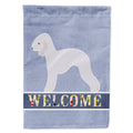 Bedlington Terrier Welcome House Flag 28x40 Porch Sleeve Pole Decorative Outside Yard Banner Artwork Wall Hanging, Polyester