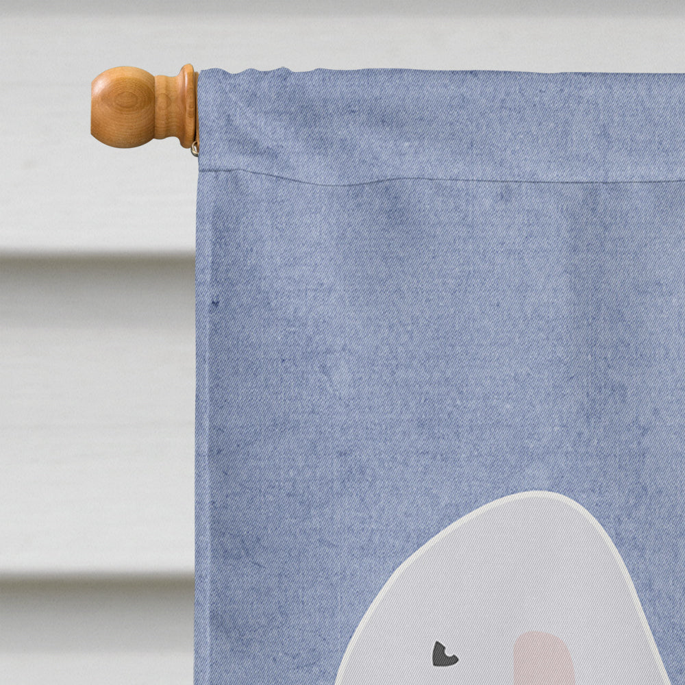 Bedlington Terrier Welcome House Flag 28x40 Porch Sleeve Pole Decorative Outside Yard Banner Artwork Wall Hanging, Polyester
