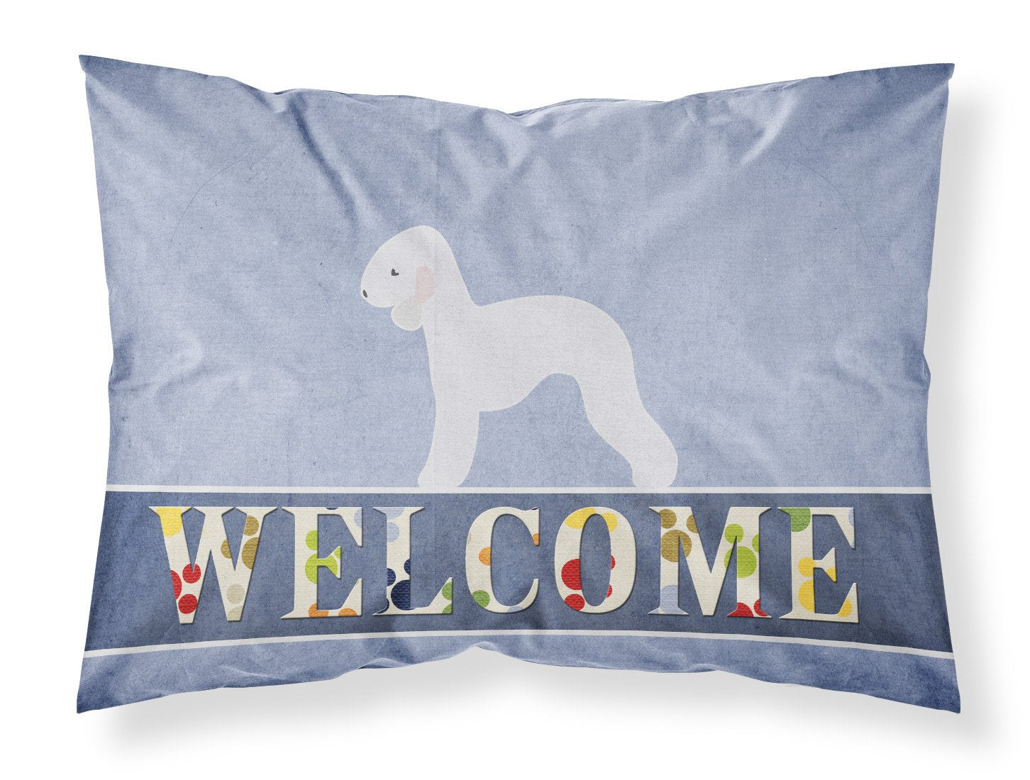 Bedlington Terrier Welcome Standard Pillowcase Lightweight Super Soft Easy Care Decorative Artwork Pillowcase, Standard