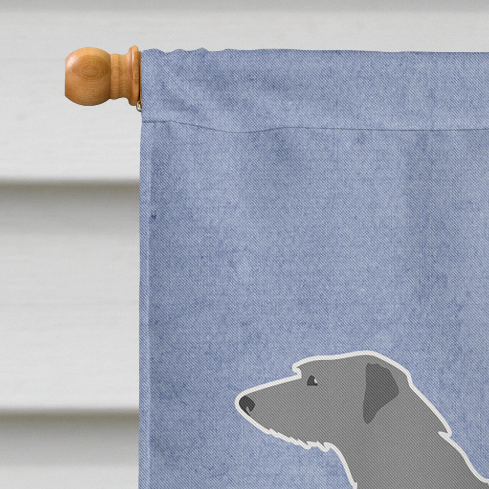 Scottish Deerhound Welcome House Flag 28x40 Porch Sleeve Pole Decorative Outside Yard Banner Artwork Wall Hanging, Polyester
