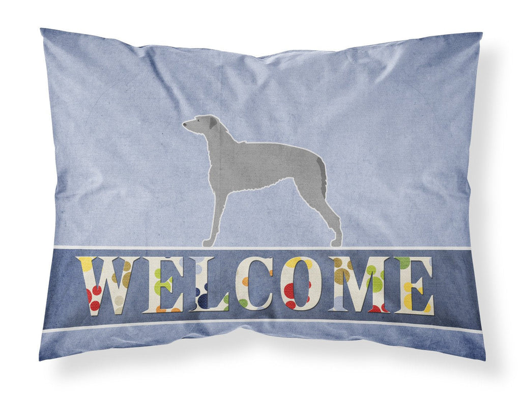 Scottish Deerhound Welcome Standard Pillowcase Lightweight Super Soft Easy Care Decorative Artwork Pillowcase, Standard