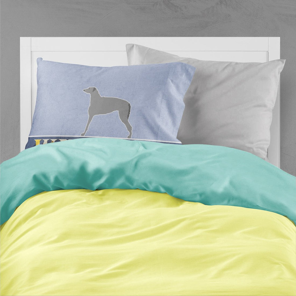 Scottish Deerhound Welcome Standard Pillowcase Lightweight Super Soft Easy Care Decorative Artwork Pillowcase, Standard