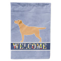 Yellow Labrador Retriever Welcome House Flag 28x40 Porch Sleeve Pole Decorative Outside Yard Banner Artwork Wall Hanging, Polyester