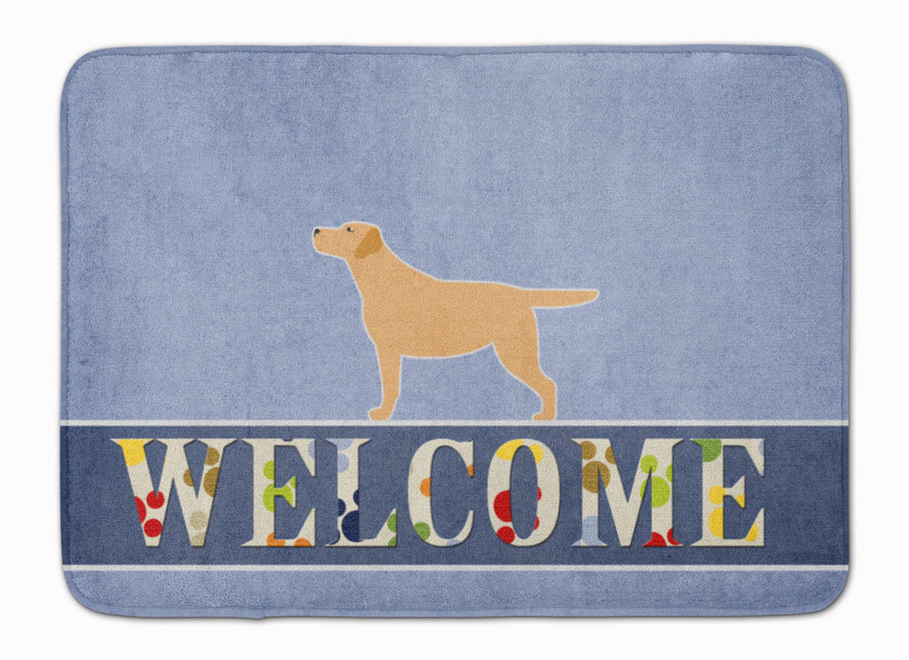 Yellow Labrador Retriever Welcome Memory Foam Kitchen Mat Machine Washable Anti-Fatigue Cushion Comfort Bath or Kitchen Rug