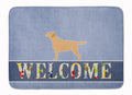 Yellow Labrador Retriever Welcome Memory Foam Kitchen Mat Machine Washable Anti-Fatigue Cushion Comfort Bath or Kitchen Rug