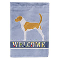 American Foxhound Welcome House Flag 28x40 Porch Sleeve Pole Decorative Outside Yard Banner Artwork Wall Hanging, Polyester