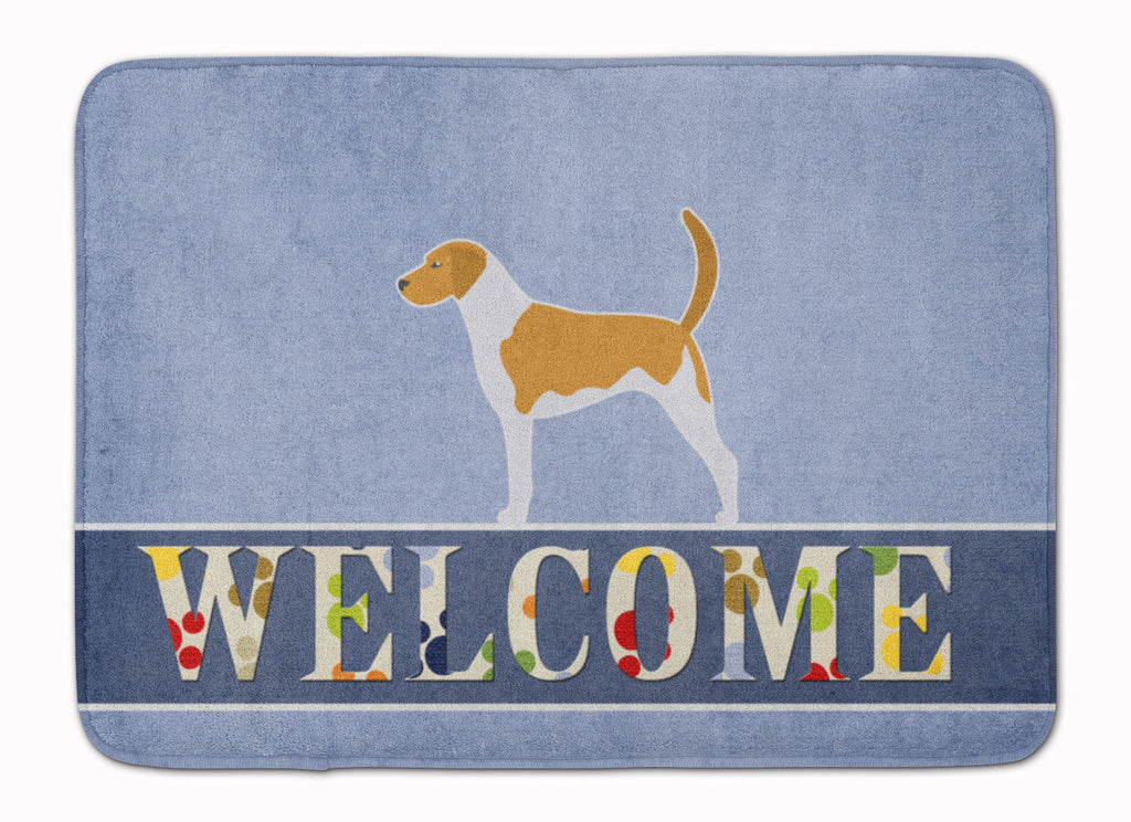 American Foxhound Welcome Memory Foam Kitchen Mat Machine Washable Anti-Fatigue Cushion Comfort Bath or Kitchen Rug