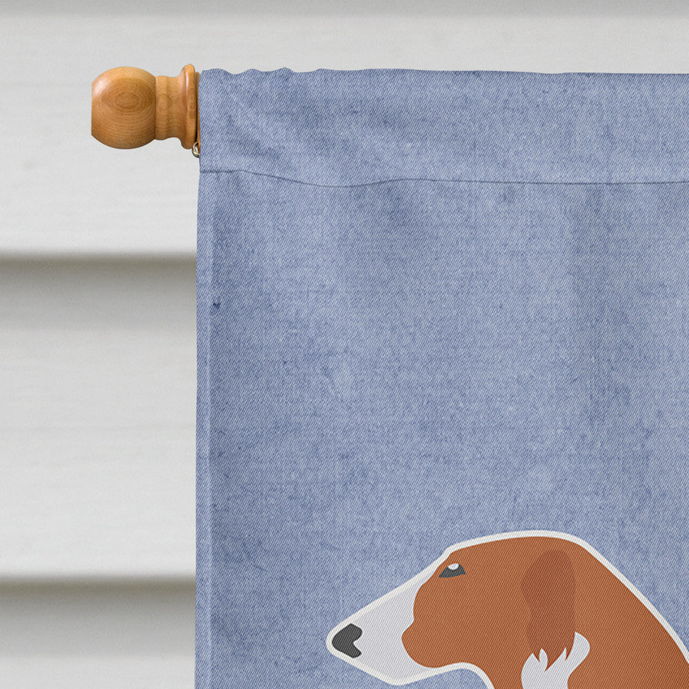 Borzoi Russian Greyhound Welcome House Flag 28x40 Porch Sleeve Pole Decorative Outside Yard Banner Artwork Wall Hanging, Polyester