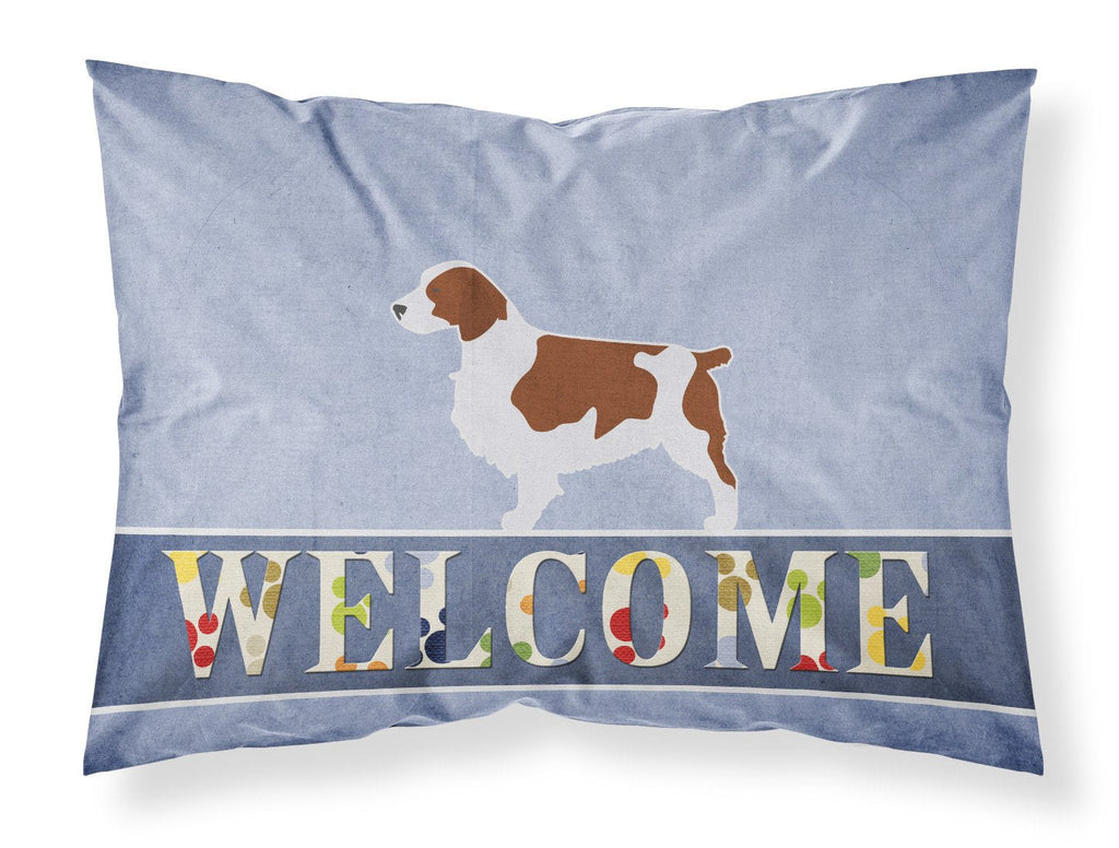 Welsh Springer Spaniel Welcome Standard Pillowcase Lightweight Super Soft Easy Care Decorative Artwork Pillowcase, Standard