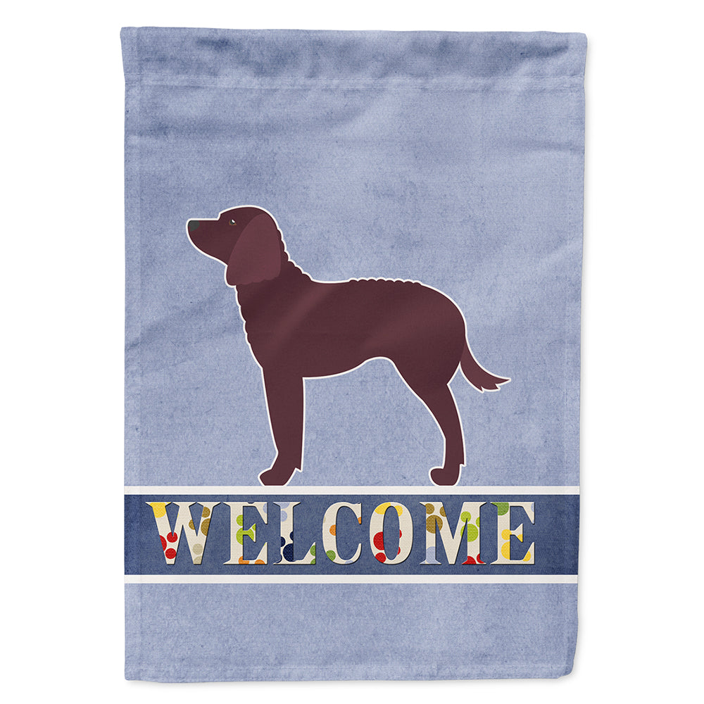 American Water Spaniel Welcome House Flag 28x40 Porch Sleeve Pole Decorative Outside Yard Banner Artwork Wall Hanging, Polyester