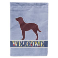 American Water Spaniel Welcome House Flag 28x40 Porch Sleeve Pole Decorative Outside Yard Banner Artwork Wall Hanging, Polyester