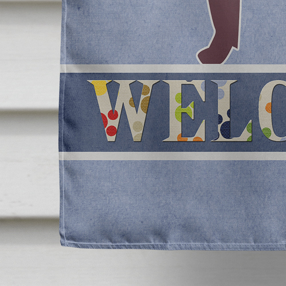 American Water Spaniel Welcome House Flag 28x40 Porch Sleeve Pole Decorative Outside Yard Banner Artwork Wall Hanging, Polyester