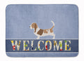 Basset Hound Welcome Memory Foam Kitchen Mat Machine Washable Anti-Fatigue Cushion Comfort Bath or Kitchen Rug